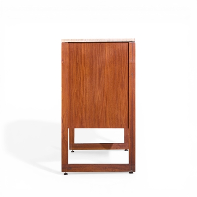 Jens Risom Jens Risom Mid Century Walnut and Marble Top Credenza