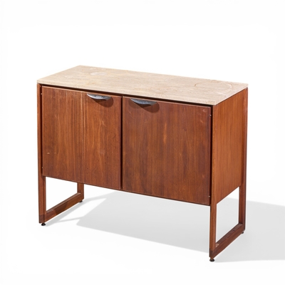 Jens Risom Jens Risom Mid Century Walnut and Marble Top Credenza