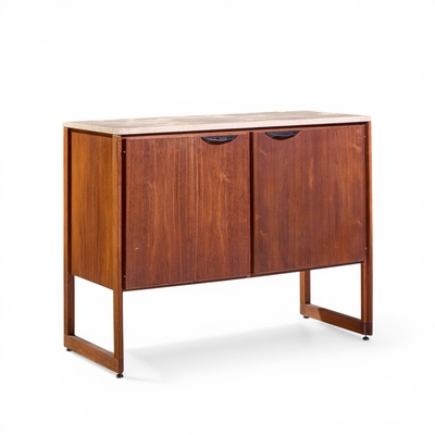 Jens Risom Jens Risom Mid Century Walnut and Marble Top Credenza