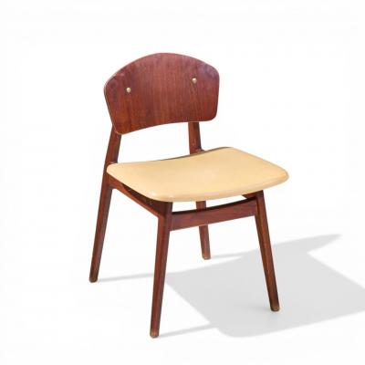 Jens Risom Jens Risom Model C 275 Mid Century Walnut Dining Chairs Set of 4