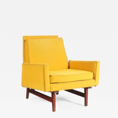 Jens Risom Jens Risom Model No 2118 Lounge Chair in Original Yellow Upholstery