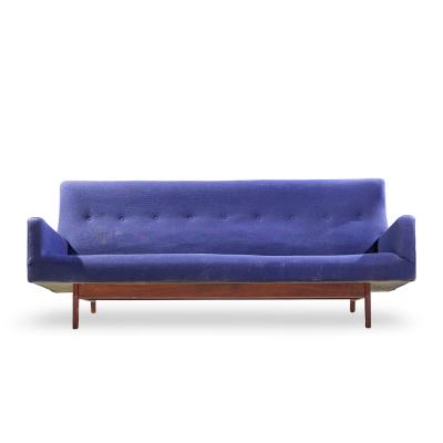 Jens Risom Jens Risom Model U 150 Mid Century Walnut Bracket Back Sofa