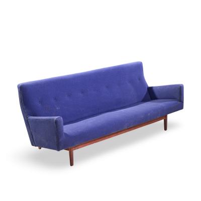 Jens Risom Jens Risom Model U 150 Mid Century Walnut Bracket Back Sofa