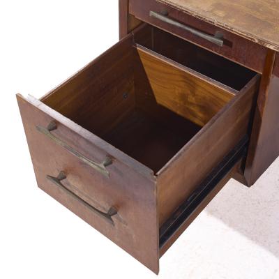 Jens Risom Jens Risom Style Jackson Mid Century Cane and Walnut Executive Desk