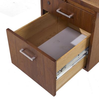 Jens Risom Jens Risom Style Mid Century Walnut Curved Executive Desk