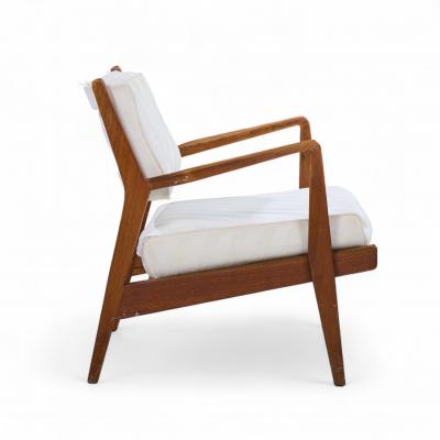 Jens Risom Jens Risom U430 Mid Century Walnut Lounge Chairs Pair