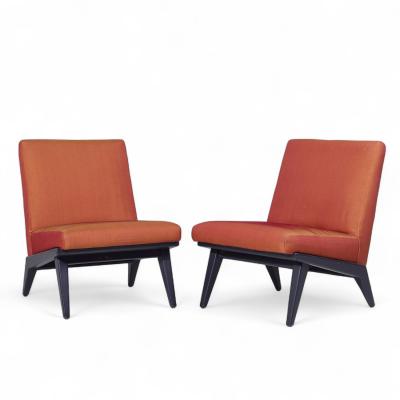 Jens Risom Jens Risom for Knoll Mid Century Slipper Chairs Pair