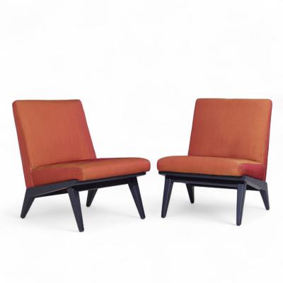 Jens Risom Jens Risom for Knoll Mid Century Slipper Chairs Pair