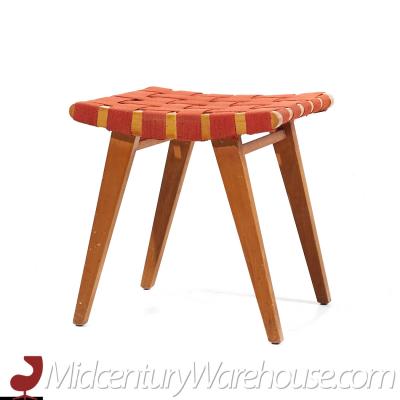 Jens Risom Jens Risom for Knoll Mid Century Strap Stool Ottoman