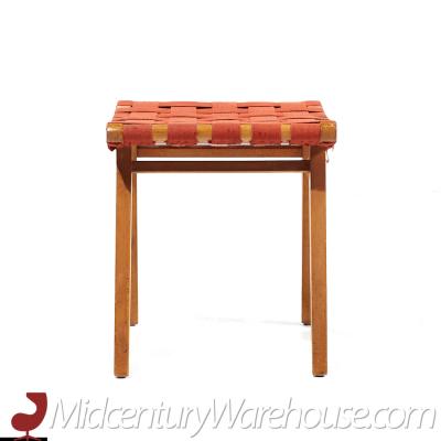 Jens Risom Jens Risom for Knoll Mid Century Strap Stool Ottoman