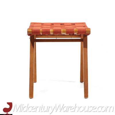 Jens Risom Jens Risom for Knoll Mid Century Strap Stool Ottoman