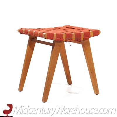 Jens Risom Jens Risom for Knoll Mid Century Strap Stool Ottoman