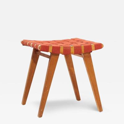 Jens Risom Jens Risom for Knoll Mid Century Strap Stool Ottoman