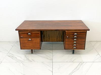 Jens Risom Large Rosewood Executive Desk Jens Risom Y Pulls 1960s