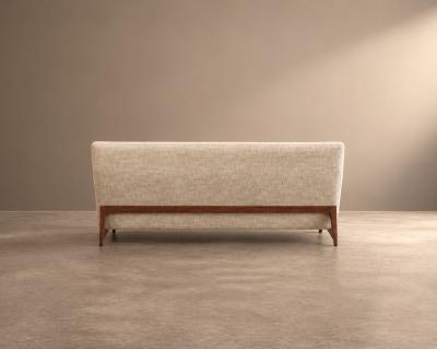 Jens Risom Mid Century Modern Walnut Floating Sofa Model U 150 by Jens Risom circa 1950s