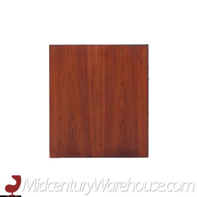 Jens Risom Mid Century Walnut and Brass Wall Mounted Cabinet Chest of Drawers