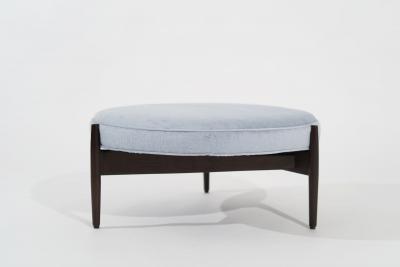 Jens Risom Ottoman in Light Blue Mohair C 1960s