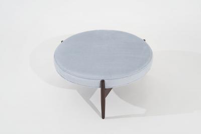 Jens Risom Ottoman in Light Blue Mohair C 1960s