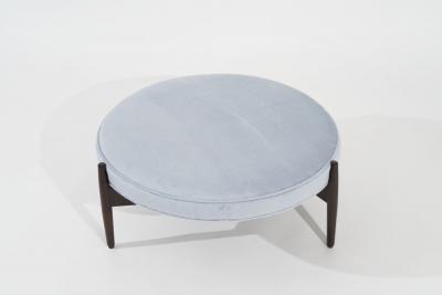 Jens Risom Ottoman in Light Blue Mohair C 1960s