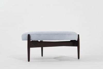 Jens Risom Ottoman in Light Blue Mohair C 1960s
