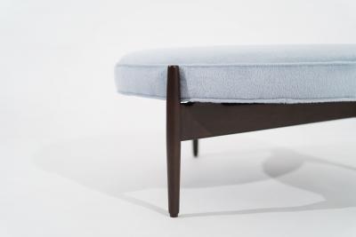 Jens Risom Ottoman in Light Blue Mohair C 1960s