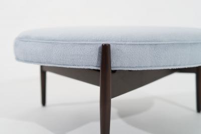 Jens Risom Ottoman in Light Blue Mohair C 1960s
