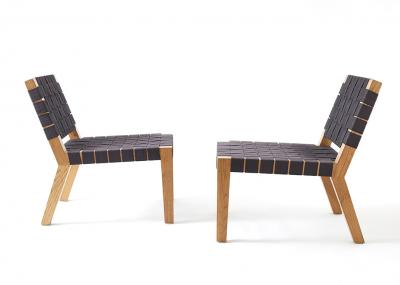 Jens Risom PAIR OF VINTAGE WEBBED CHAIRS