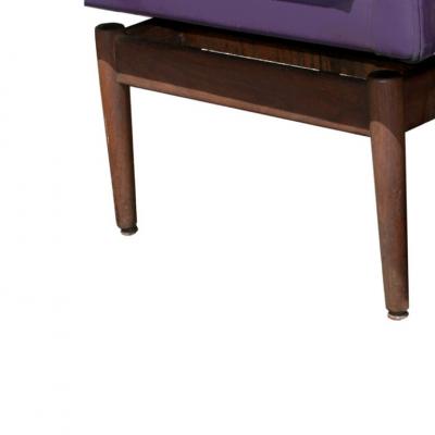 Jens Risom Pair of Vintage Jens Risom Walnut Swivel Lounge Armchairs