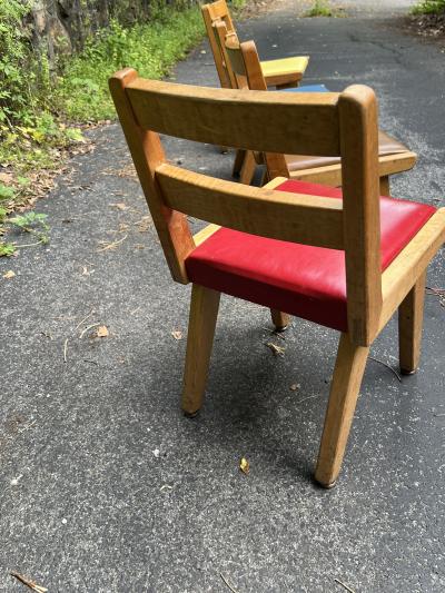 Jens Risom SET OF 10 MID CENTURY WOOD CHILD CHAIRS ATTRIBUTED TO JENS RISOM