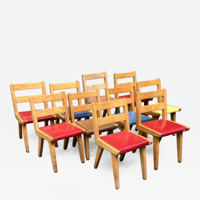 Jens Risom SET OF 10 MID CENTURY WOOD CHILD CHAIRS ATTRIBUTED TO JENS RISOM