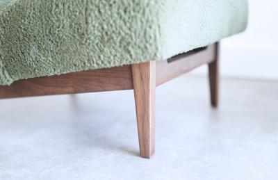 Jens Risom Set of Slipper Chairs by Jens Risom in Teddy Wool C 1950s