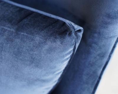 Jens Risom The Big Chair and Ottoman by Jens Risom in Navy Blue Velvet C 1950s