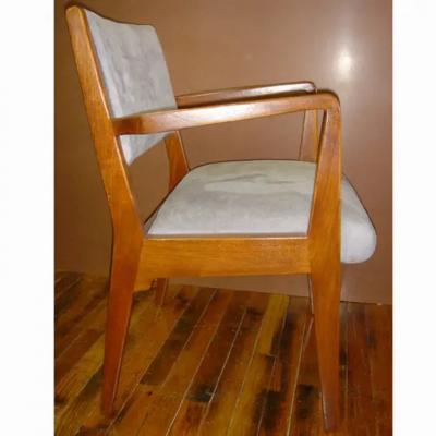 Jens Risom Two Restored Jens Risom Side Armchairs