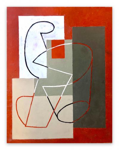 Jeremy Annear Breaking Contour Red Square II