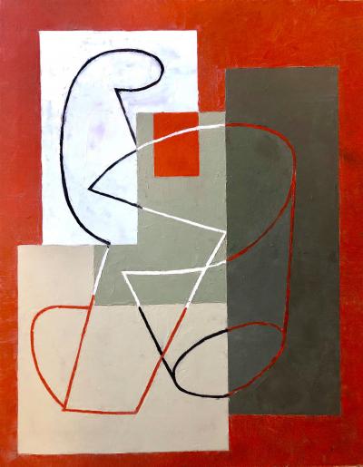 Jeremy Annear Breaking Contour Red Square II