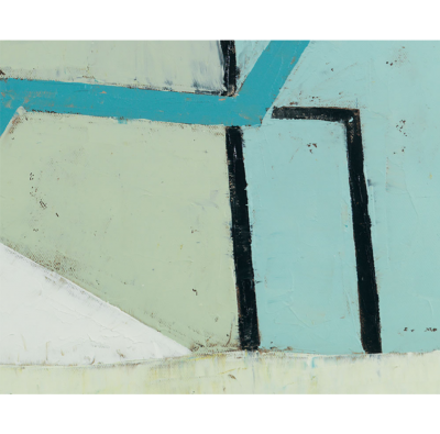 Jeremy Annear Harbour Forms III Blue Edge Abstract painting 2008