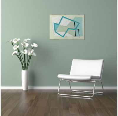 Jeremy Annear Harbour Forms III Blue Edge Abstract painting 2008
