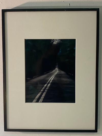 Jeremy Moss MODERN ARTIST SIGNED METALLIC BLACK AND WHITE PHOTO TOWARDS THE HEAVENS