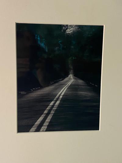 Jeremy Moss MODERN ARTIST SIGNED METALLIC BLACK AND WHITE PHOTO TOWARDS THE HEAVENS