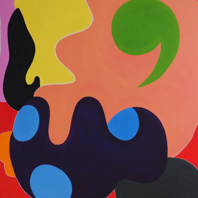 Jessica Snow Green Comma Abstract painting 2014
