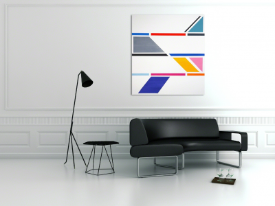 Jessica Snow Intersecting Rays Abstract painting 2015