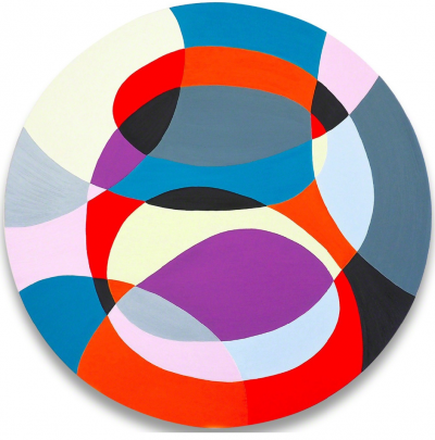 Jessica Snow Pink Link Abstract painting 2014