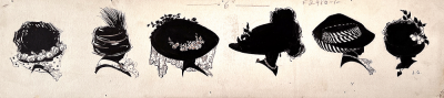 Jessie Mrs J G Willing Gillespie Abstract Silhouette Hat Portraits Female Illustrator of Golden Age 1910