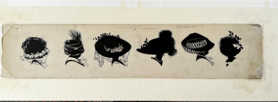 Jessie Mrs J G Willing Gillespie Abstract Silhouette Hat Portraits Female Illustrator of Golden Age 1910