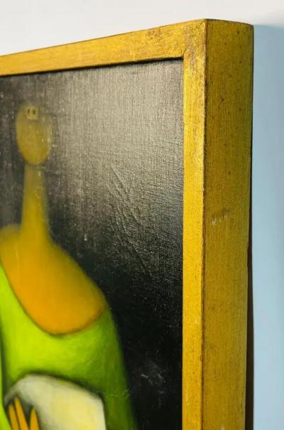 Jesus Mariano Leuus Maternidad Oil on Canvas by Jesus Mariano Leuus Mexico 65 Signed