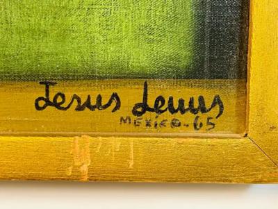 Jesus Mariano Leuus Maternidad Oil on Canvas by Jesus Mariano Leuus Mexico 65 Signed