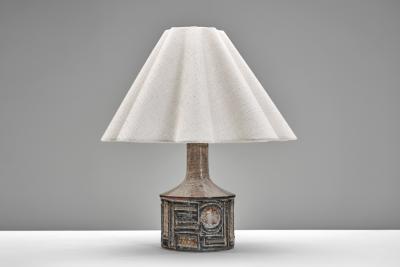 Jette Heller e Glazed Ceramic Table Lamp by Jette Heller e for Axella Denmark 1970s