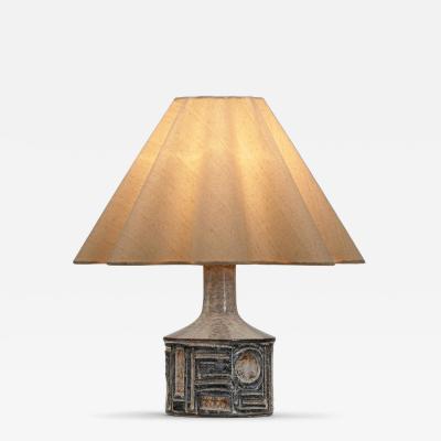 Jette Heller e Glazed Ceramic Table Lamp by Jette Heller e for Axella Denmark 1970s