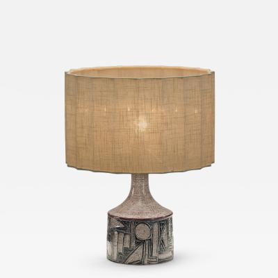 Jette Heller e Model 643 Stoneware Table Lamp by Jelle Heller e for Axella Denmark 1970s