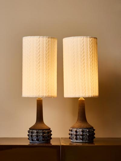 Jette Heller e Pair of Ceramic Table Lamps by Jette Heller e for Axella